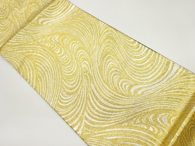 曲線模様織出し全通袋帯